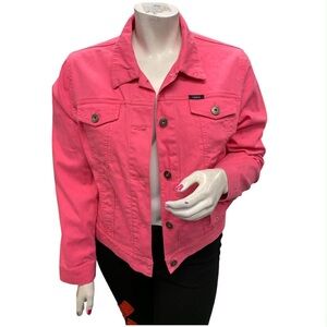 Izod Women's Pink Jean Jacket Size XL